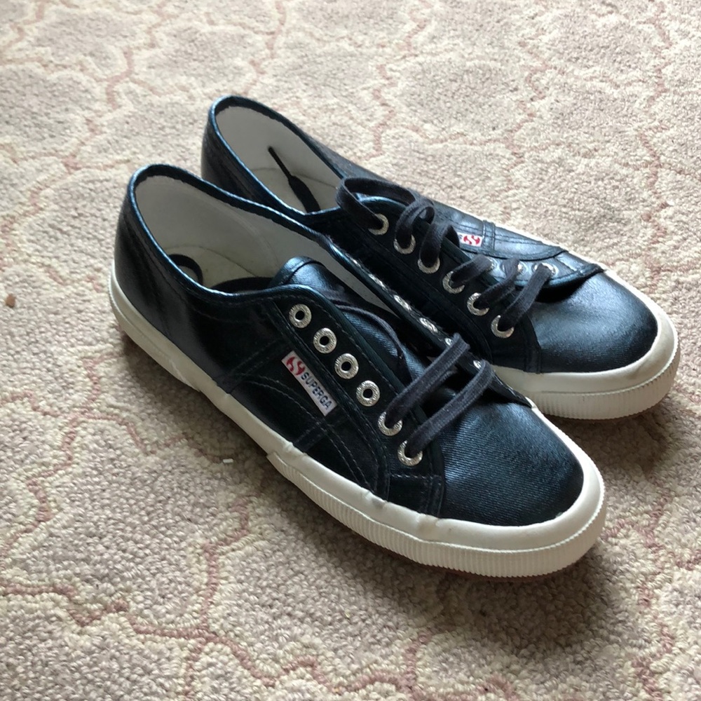 Superga metallic blue